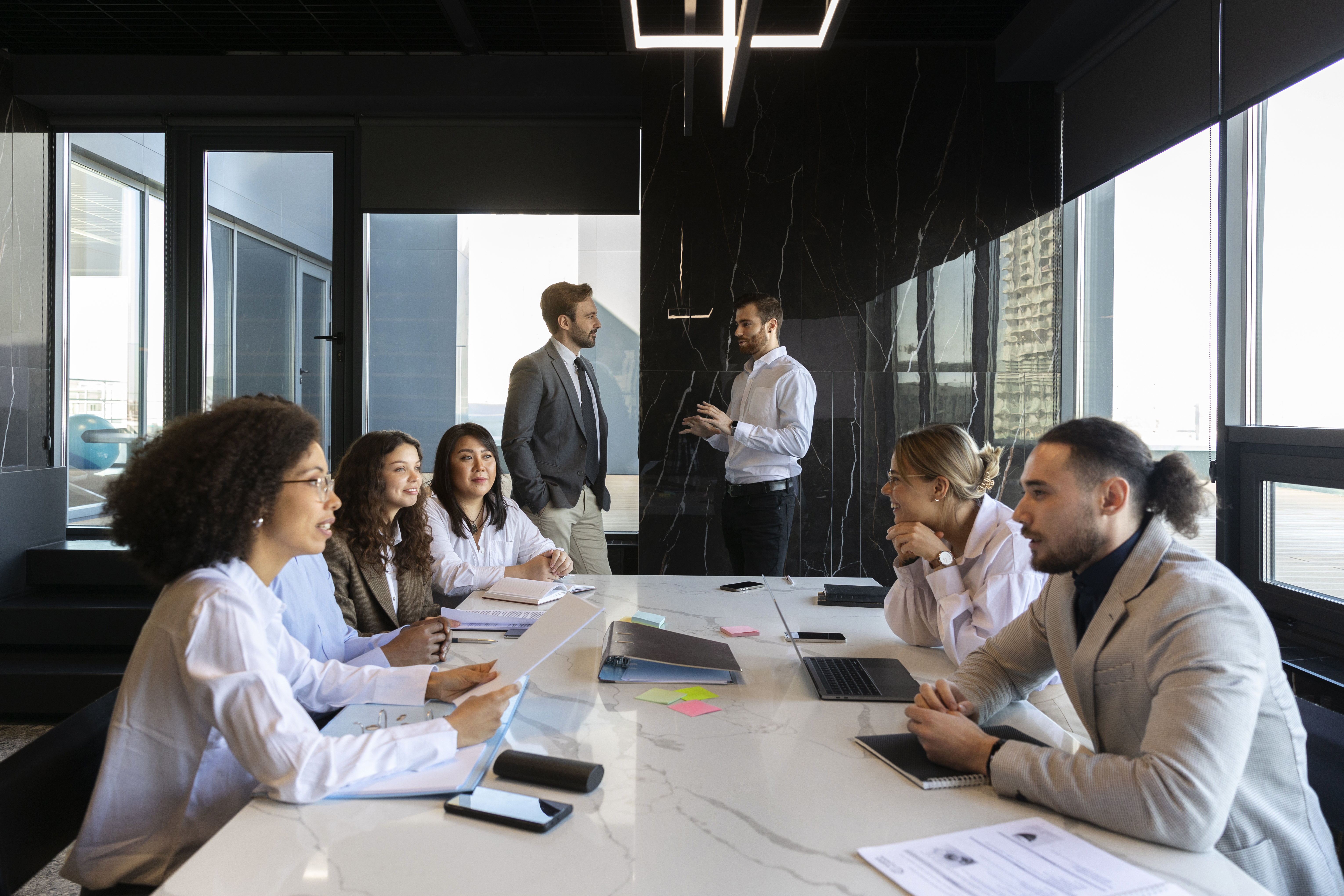 Professionals in meeting